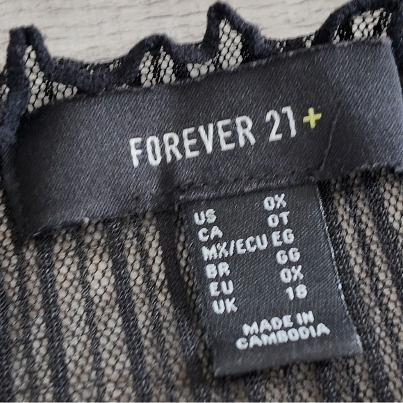 Sheer Pleated Boat Neck Top – Plus Size 0X, Elegant Long Sleeve Blouse - Picture 3 of 10